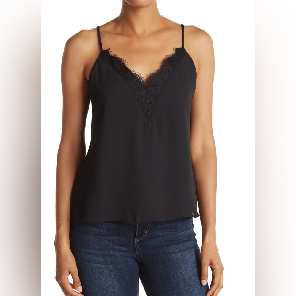 Brand New! Never Worn! Melrose and Market Black V Lace Cami Top/Blouse 🖤